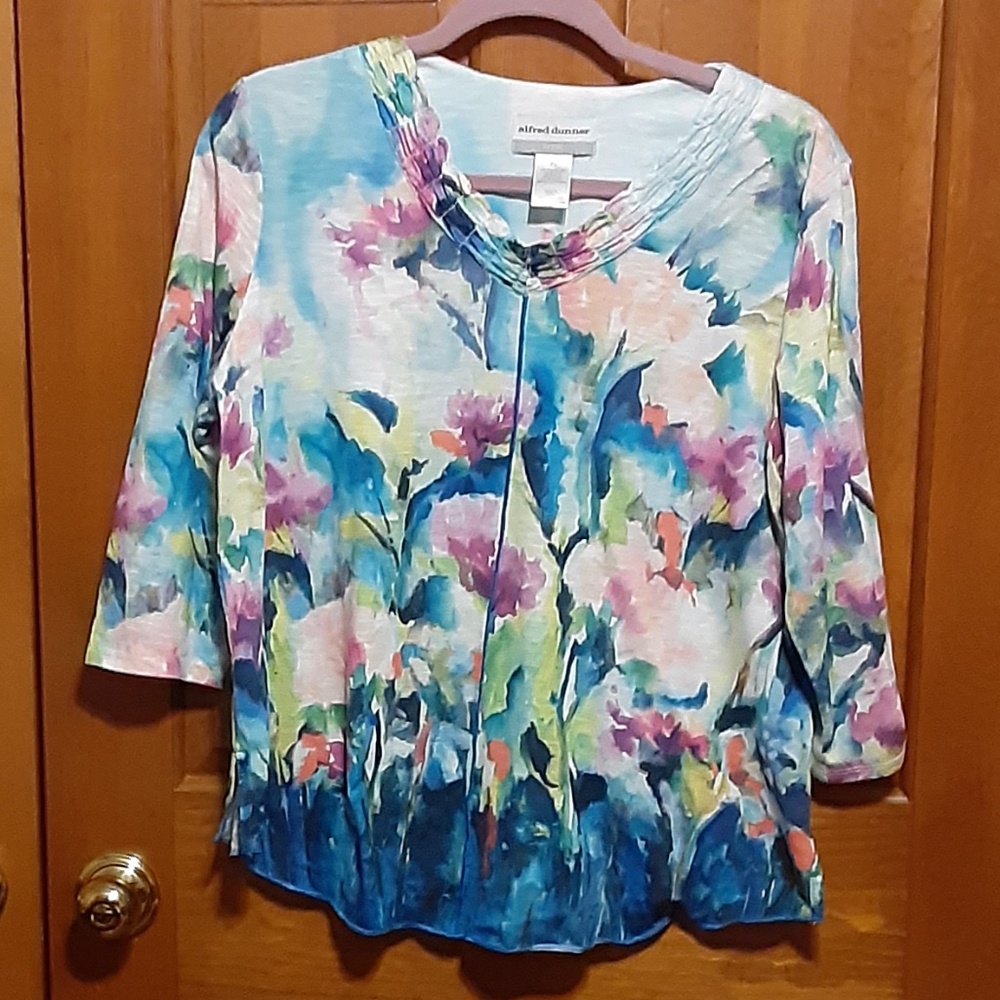 Alfred Dunner Petite Large Floral Top